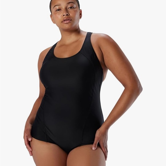 Speedo Women's Black PowerFlex Princess Seam Conservative Swimsuit Size 12 - Picture 8 of 13